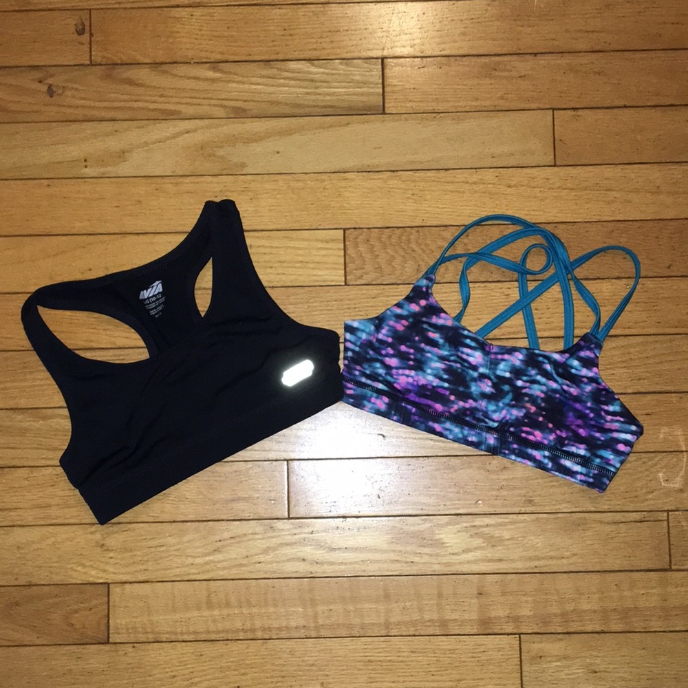 Set of 2 Bras size:10-12 Black Avia and 1 Multi C9